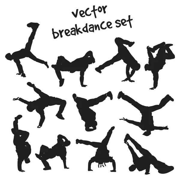 Set de bailarines break — Vector de stock