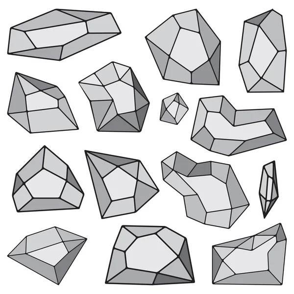 Набор векторных камней — стоковый вектор