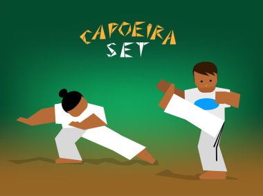 vektör capoeira set