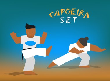 vektör capoeira set