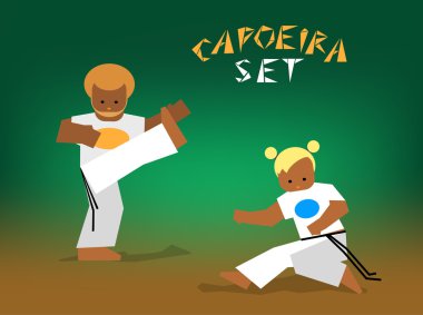 vektör capoeira set