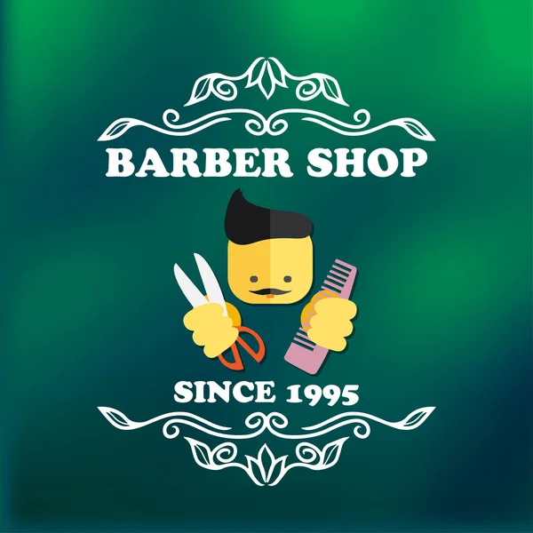 Sinalização de barbearia vintage — Vetor de Stock