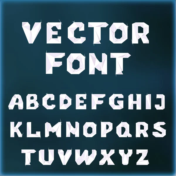 Vector crystal lettertype — Stockvector