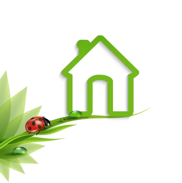 Eco-maison verte — Image vectorielle