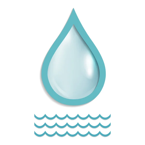 Una gota de agua pura — Vector de stock