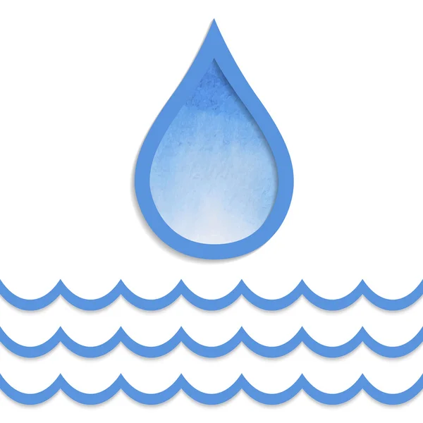 Símbolo de gota de agua — Vector de stock