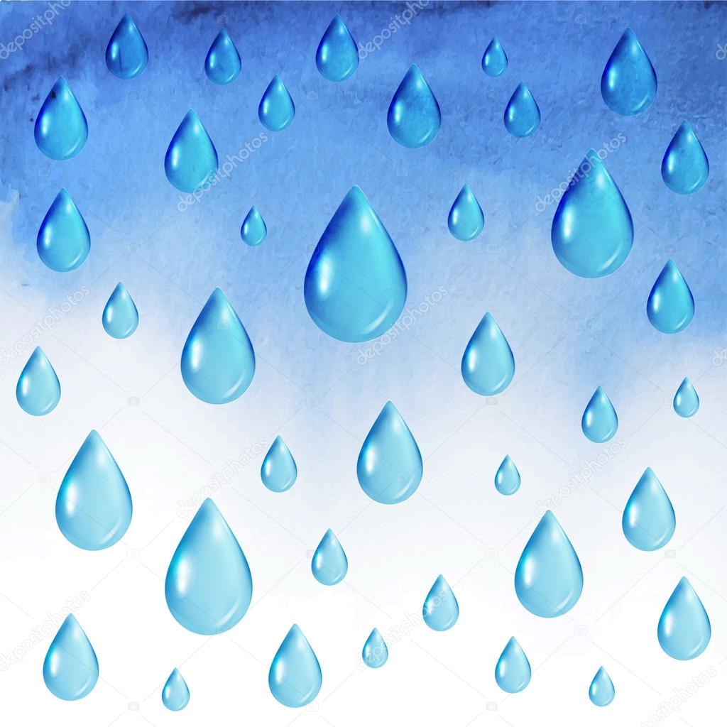 raindrops water blue design