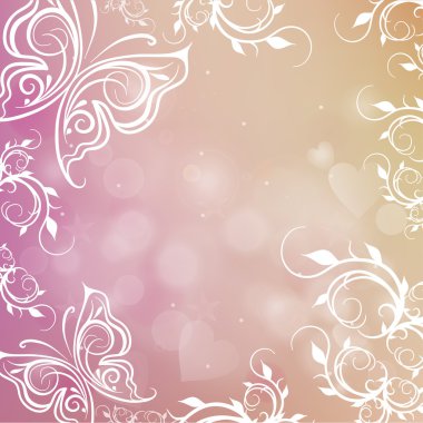 romantik parlak ışıklar için başlık sayfası, Web sitesi, sunu veya broşür ile vektör arka plan bulanık.