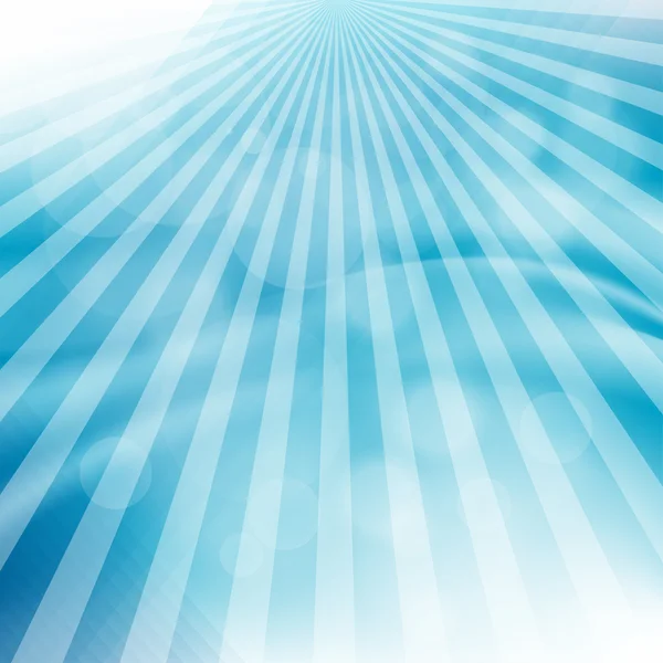 太陽光線と青い水 — ストックベクタ