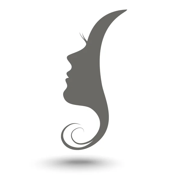 Ikona kobieta profil — Wektor stockowy