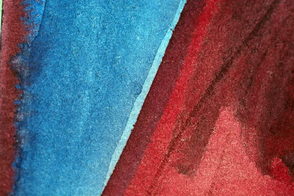 Blu rosso acquerello sfondo bagnato — Foto Stock