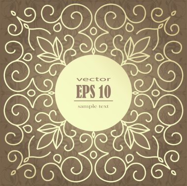 çiçek desenleri ile Vintage kartı