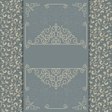 Vintage lüks kartı veya davet