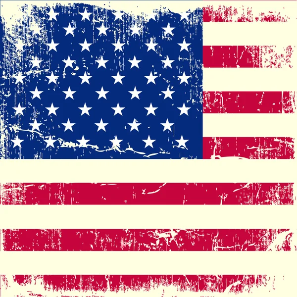Amerikaanse vlag op oud papier — Stockvector