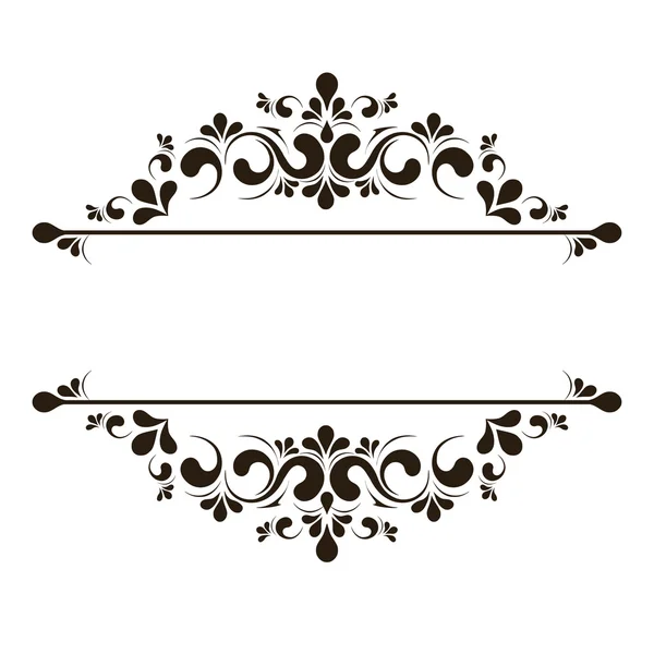 Banner de marco elegante, elementos florales. Ilustración vectorial . — Archivo Imágenes Vectoriales