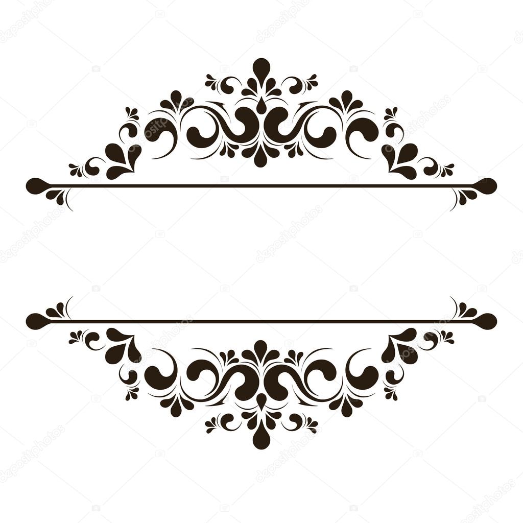 Download Elegant frame banner, floral elements. Vector illustration ...