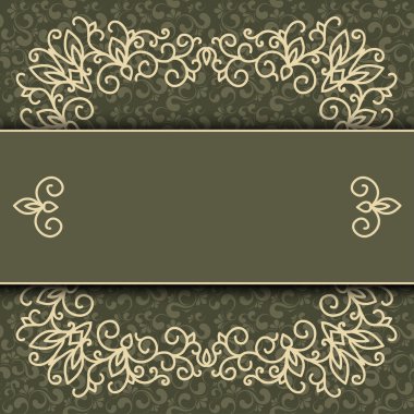 zarif çerçeve büyük başlığı, çiçek öğeleri.