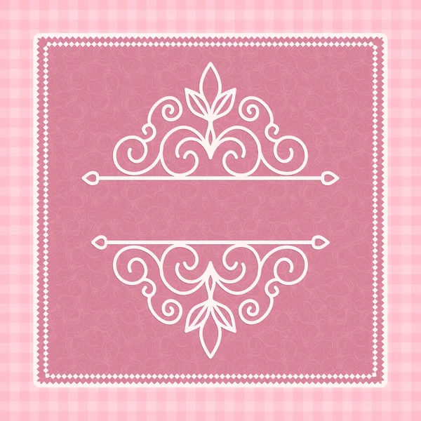 Pink card with a pattern — Stock Vector