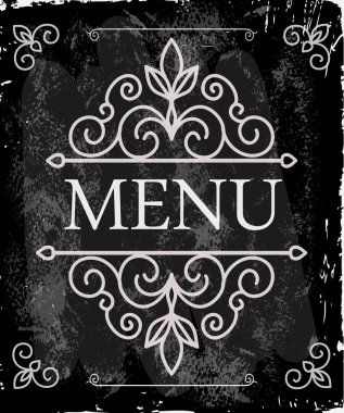Menü antika arka plan için şablon