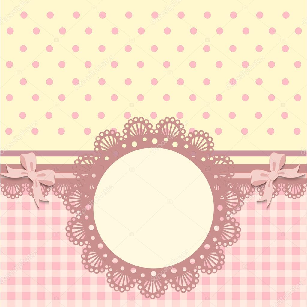 Vintage Baby Girl Arrival Announcement Card Stock Vector C Nemetse 124535446