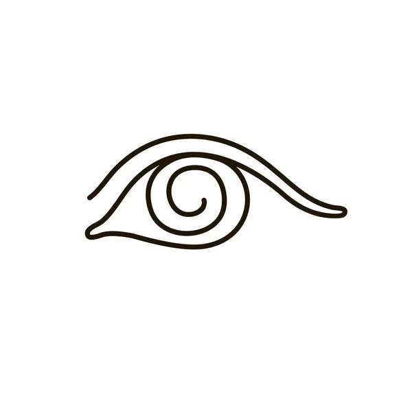 Συνεχές Σχέδιο Γραμμής Όμορφη Γυναίκα Apos Μάτι Απομονωμένο Περίγραμμα Διανυσματική — Διανυσματικό Αρχείο