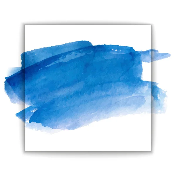 ベクトルスプラッシュブラシ青抽象水彩背景 — ストックベクタ
