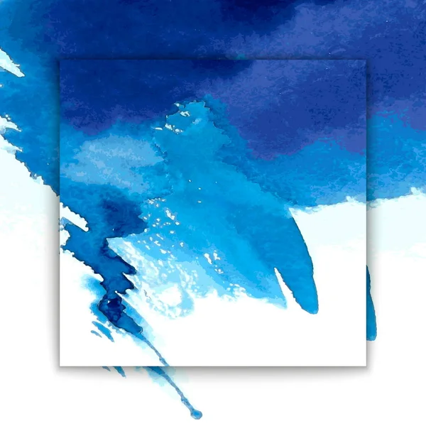 Logo Arte Pincel Abstrato Pintado Azul Aquarela Fundo Isolado Vetor —  Vetores de Stock