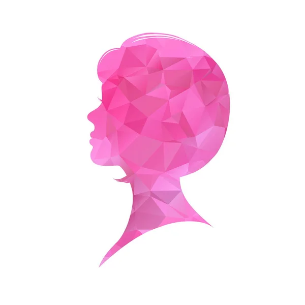 Žena Silueta Hlava Tvář Logo Izolované Použití Pro Kosmetický Salon — Stockový vektor