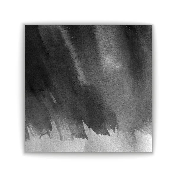 Encre Aquarelle Noire Grise Dessinée Main Texture Papier Isolé Taches — Image vectorielle