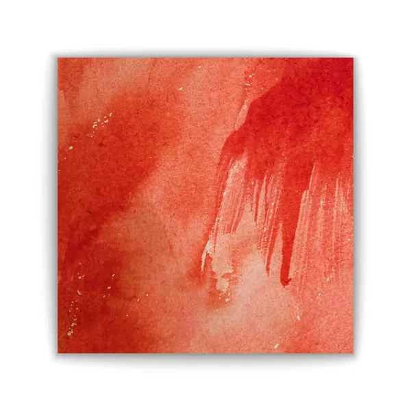 Pintura Roja Artística Pincelada Seca Fondo Pintado Mano Acuarela Para — Archivo Imágenes Vectoriales