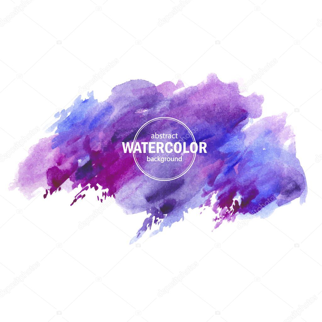 Art abstract brush painted watercolor background vector