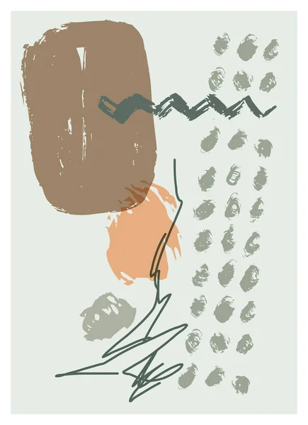 Креативный Минималистский Ручной Рисунок Оформления Стен Дизайн Открытки Брошюры Современный — стоковый вектор