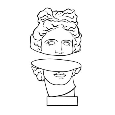 Yaratıcı modern klasik heykel. Apollo.