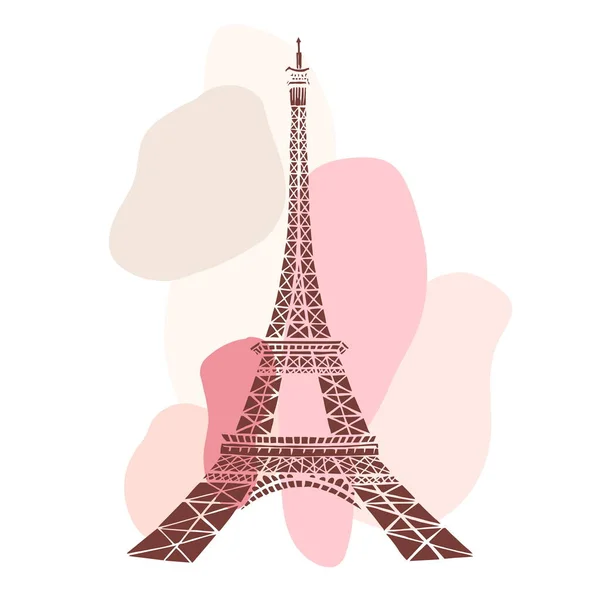 Fundo Romântico Com Torre Eiffel Ilustração Vetorial —  Vetores de Stock