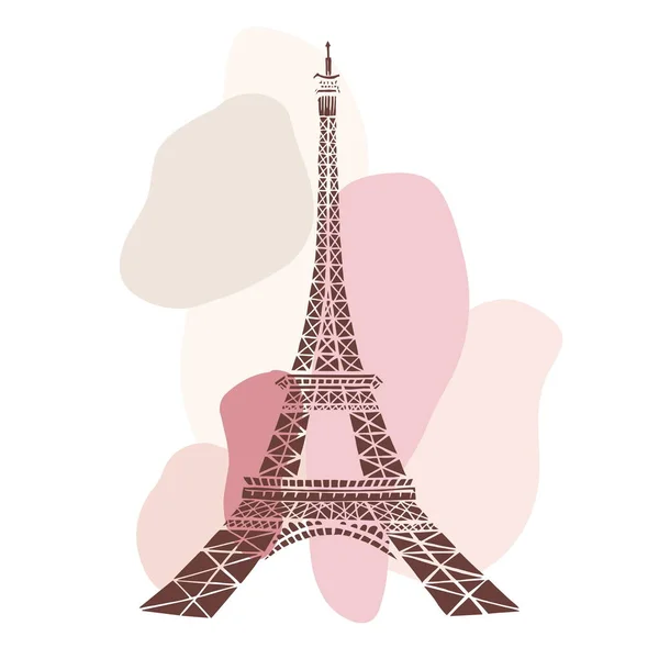 Fondo Romántico Con Torre Eiffel Ilustración Vectorial — Vector de stock