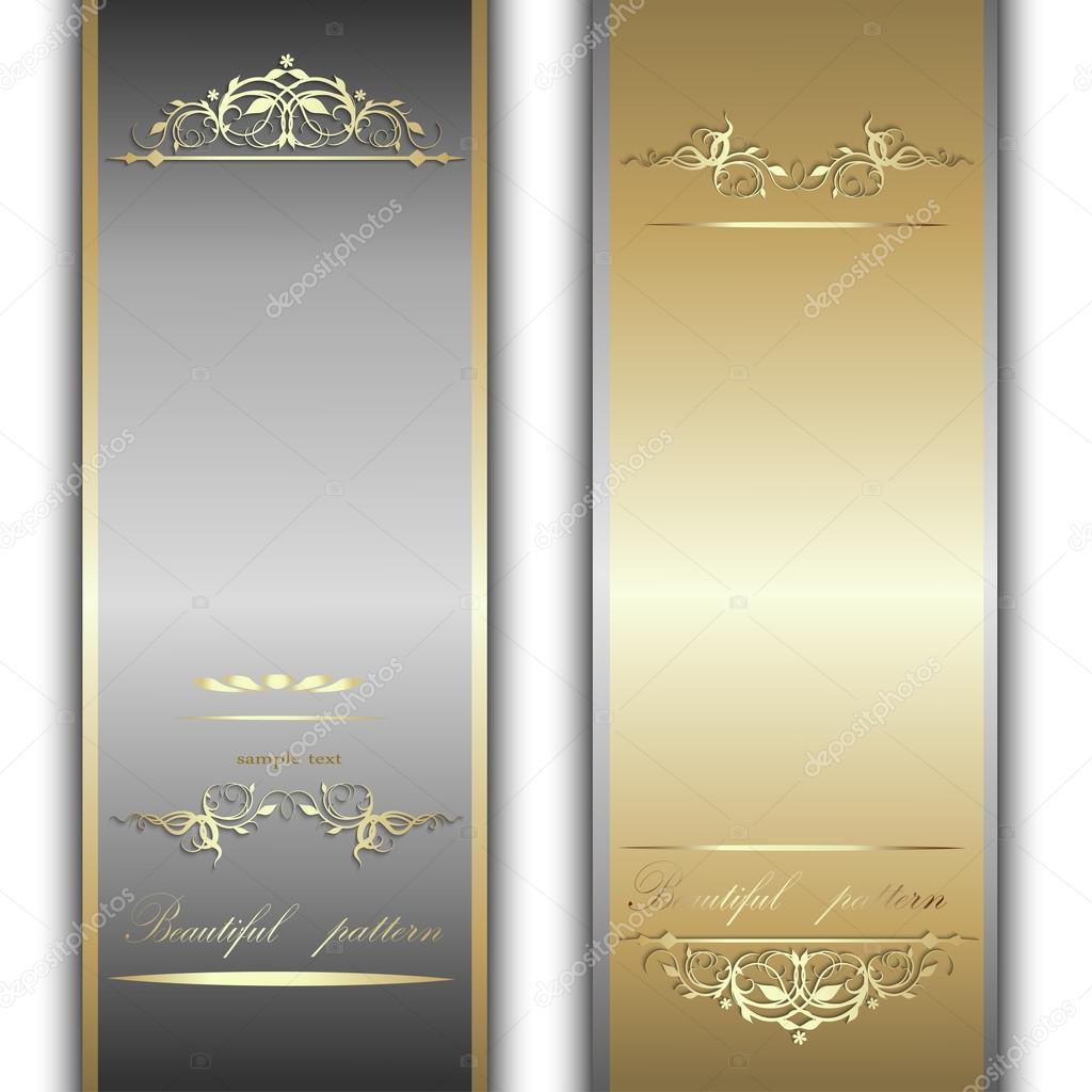 gold and silver ribbons