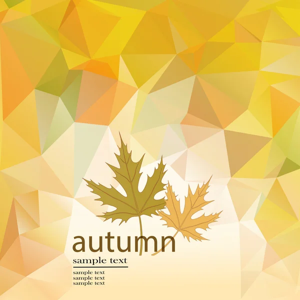 Polygone de fond automne — Image vectorielle