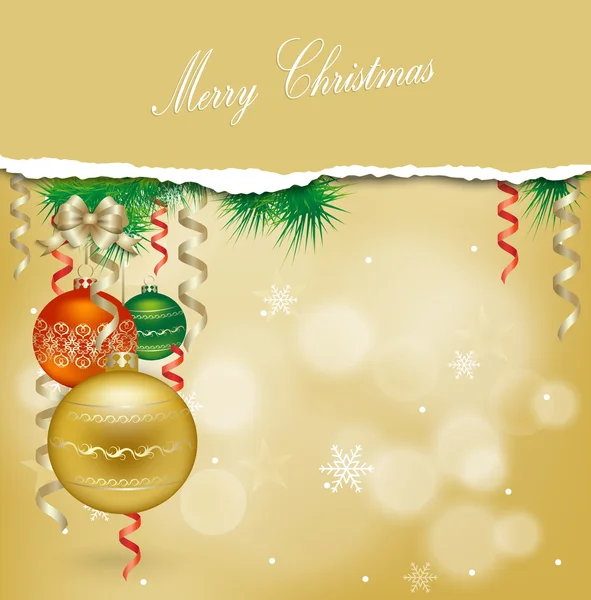 Christmas  balls, isolated on white background vector — Stock Vector