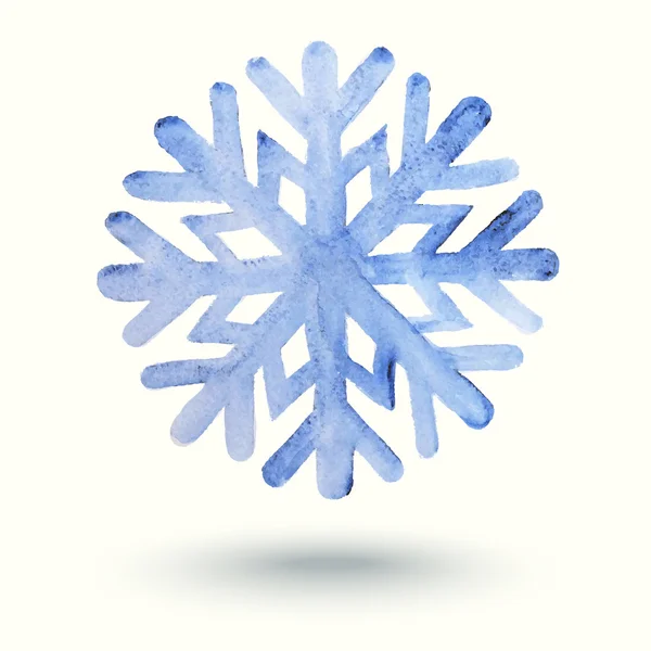 Snöflinga akvarell — Stock vektor