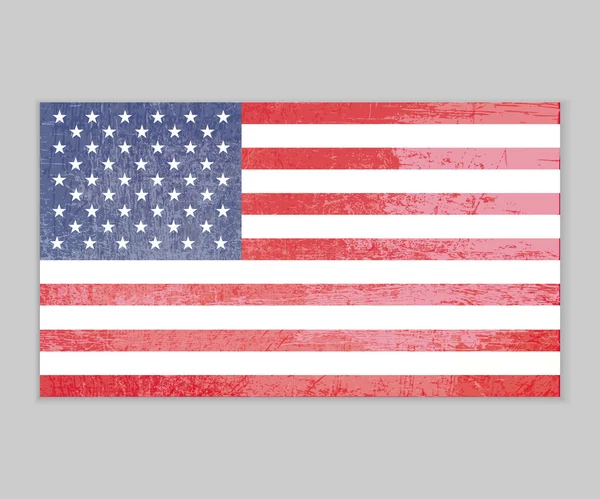 Amerika vlag grunge achtergrond — Stockvector