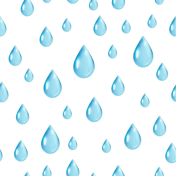 Gotas de lluvia sin costuras — Vector de stock