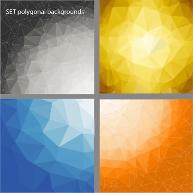 set poligonal arka planlar