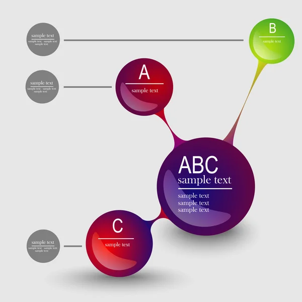 Template infographics. Molecule — Stock Vector