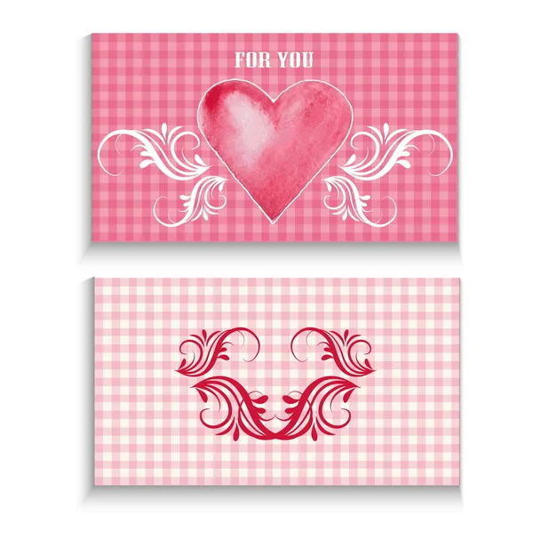 Tarjeta de folleto con corazón — Vector de stock