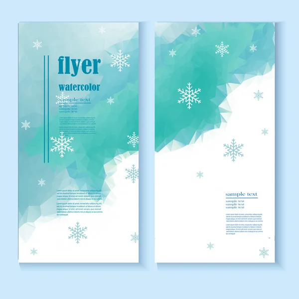 Flyer πρότυπο με φόντο ένα χειμώνα — Διανυσματικό Αρχείο