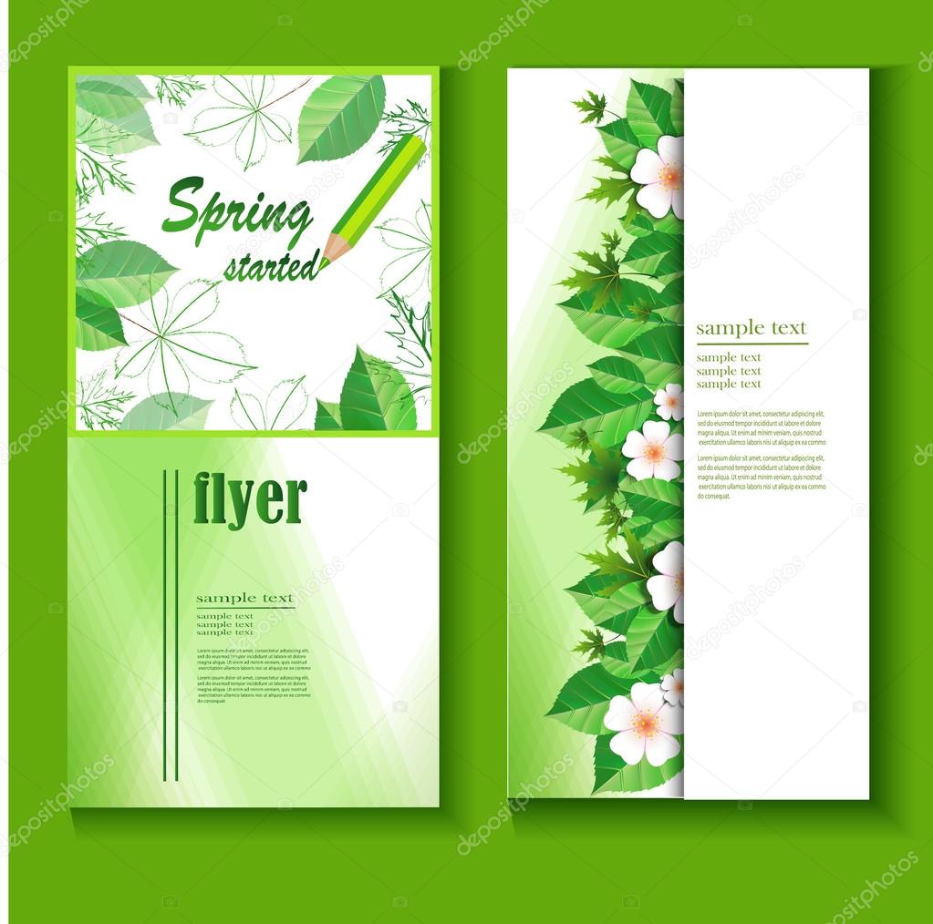 flyer template with a fresh spring background stock vector spring flyer background