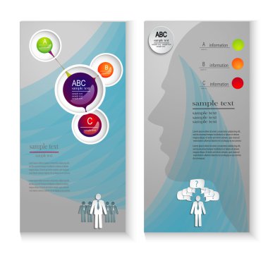 Düzen broşürler infographics unsurları ile