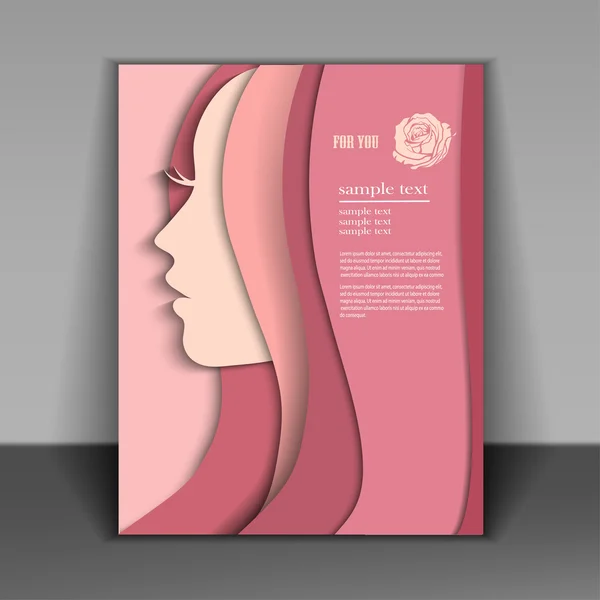 Kitapçık ile güzel bir genç kadın silüeti