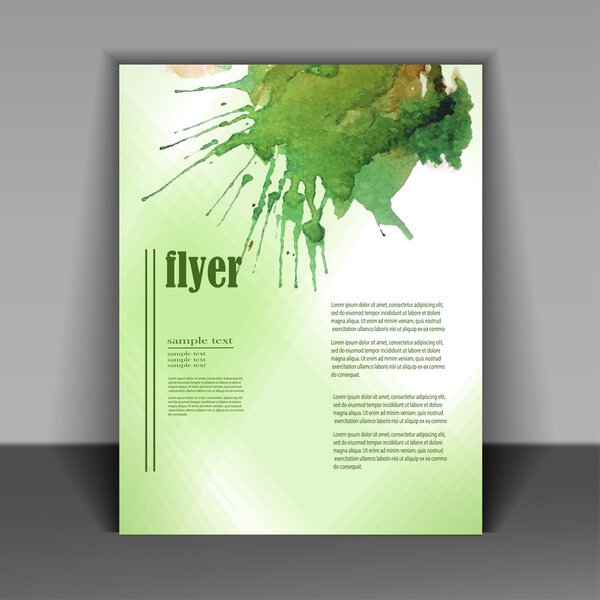 флаер с акварелью
