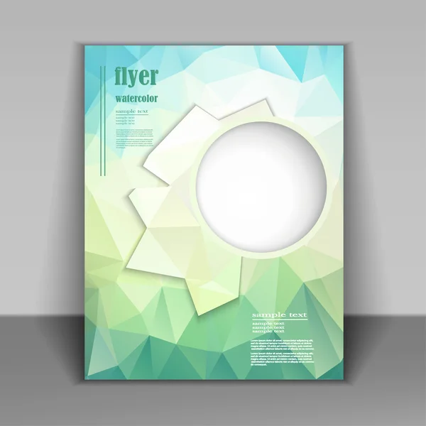 Livret avec motif polygonal frais — Image vectorielle